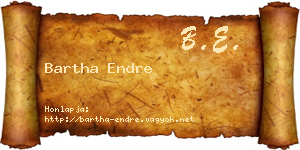 Bartha Endre névjegykártya